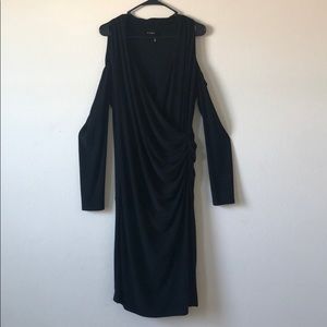 Dkny Cocktail Long Sleeve Black Dress